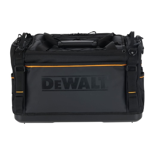 DEWALT tool bag with reinforced sides for carrying and protecting tools and accessories.