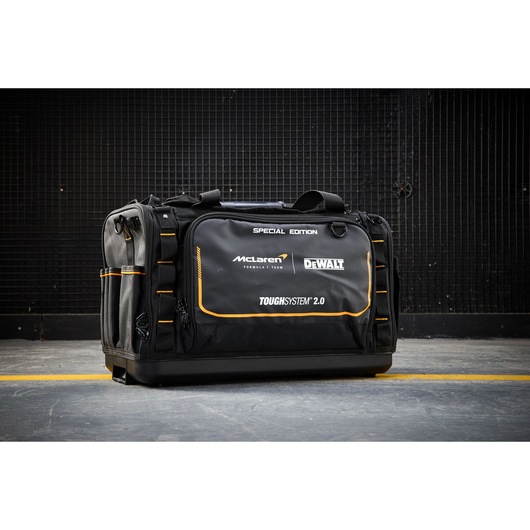 DEWALT ToughSystem 2.0 special edition tool bag, large size, for carrying tools, offers added durability.